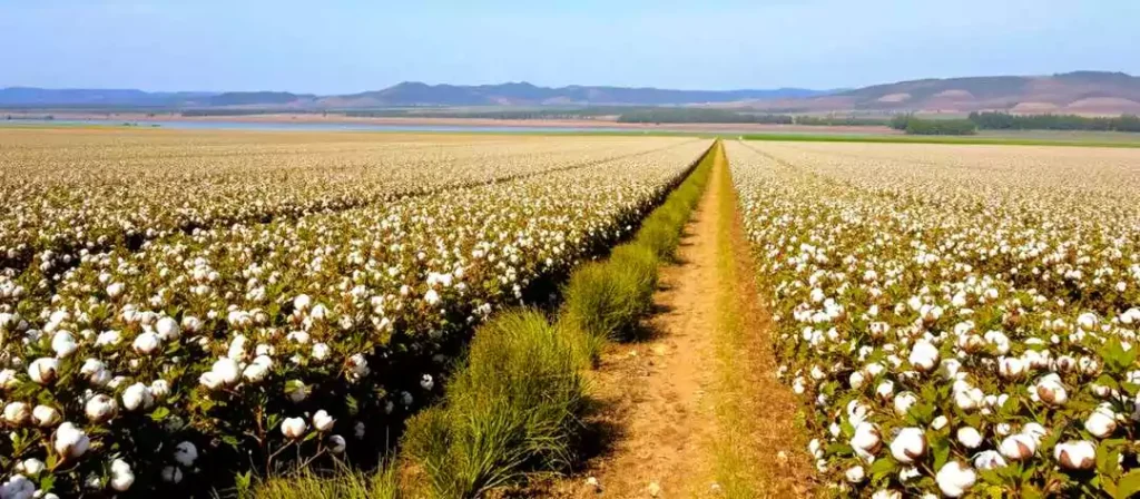 Endless rows of cotton fields line the Mississippi River