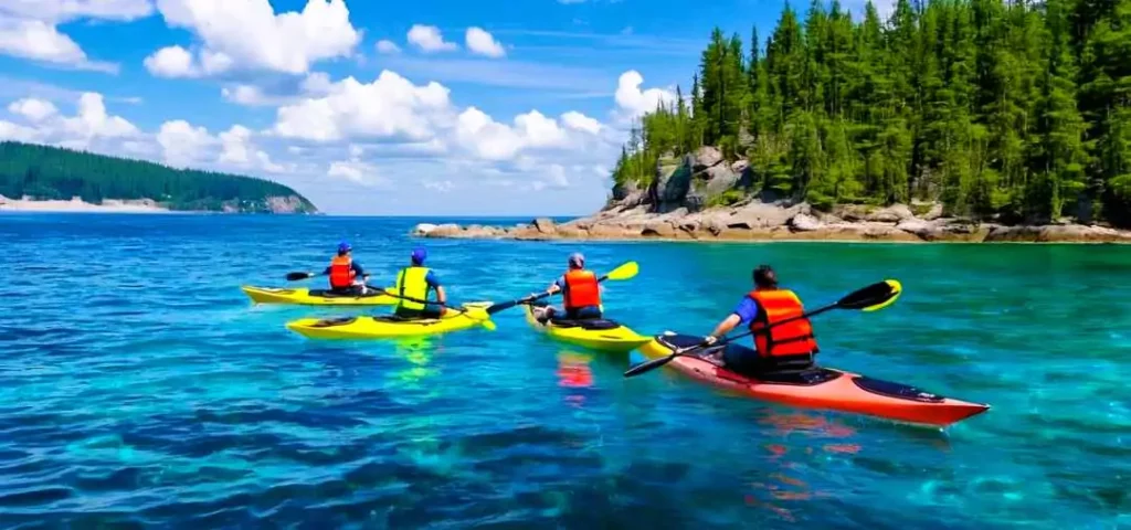 Adventure awaits — try kayaking on Lake Superior during Victory Cruise Lines’ All-Five-Great-Lakes journey.