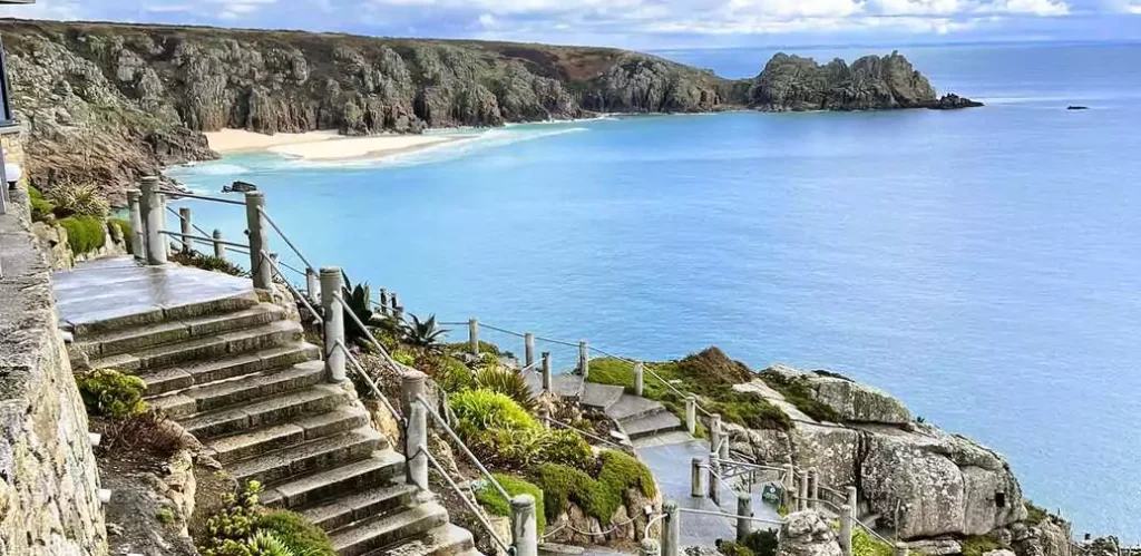 porthcurno beach cornwall england