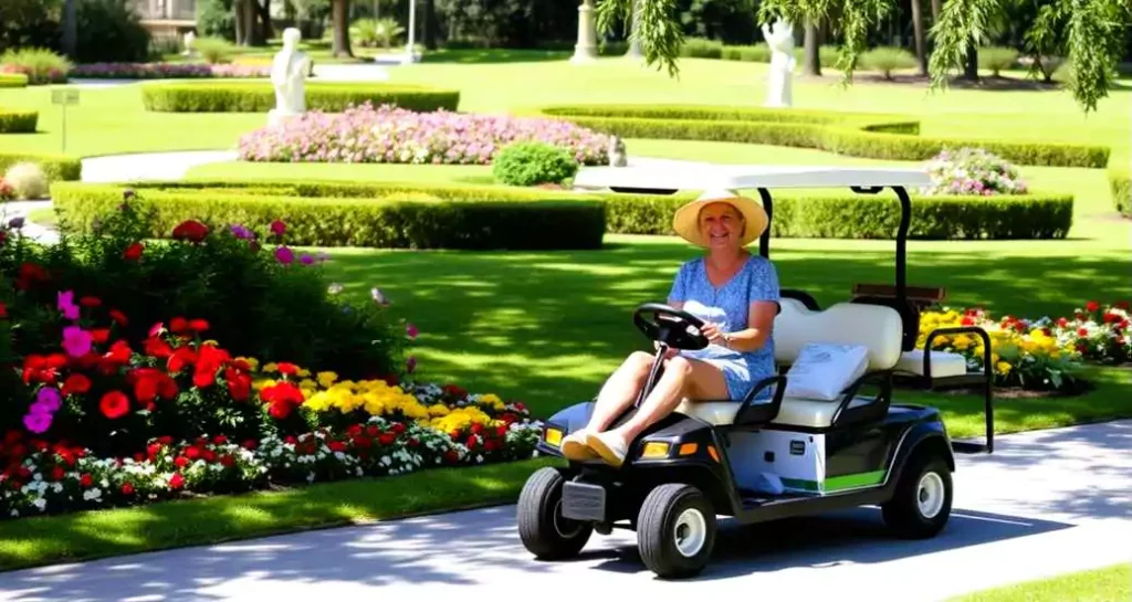 Gliding through the serene beauty of Brookgreen Gardens in comfort and style