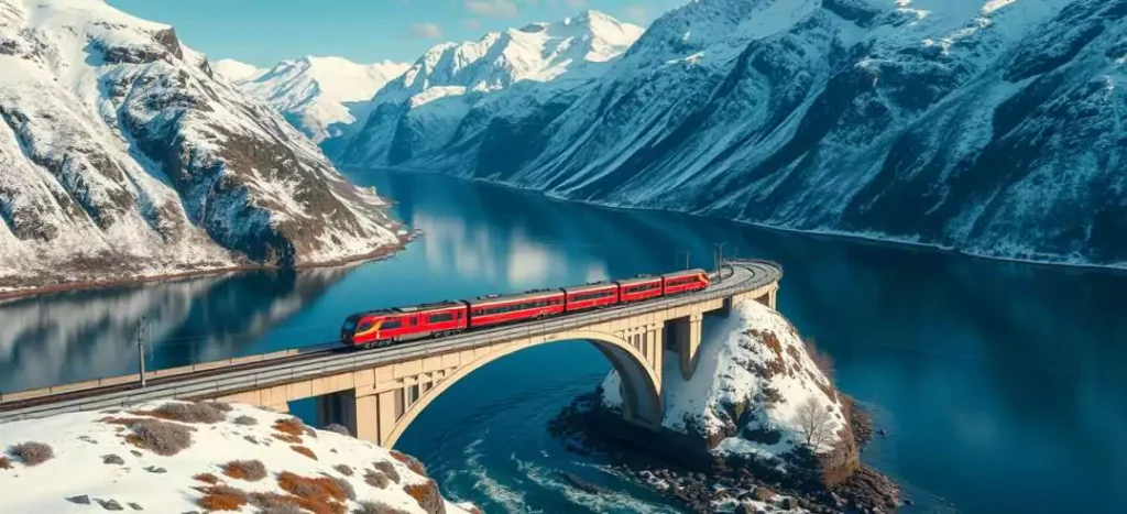 The Norwegian Fjord Rail Adventure offers a front-row seat to nature’s majesty.