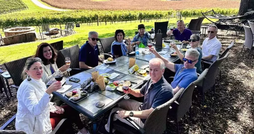 Wine tasting tour in the scenic North Georgia Mountains with VIP Southern Tours.