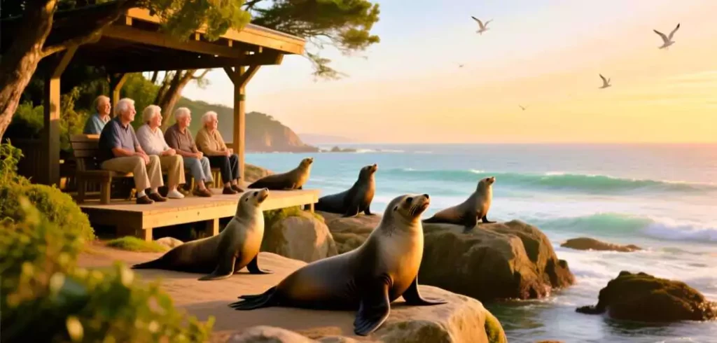 Watch Australian sea lions bask in the sun from Rockingham’s accessible viewing deck.