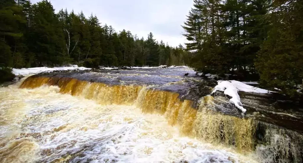 Witness the thundering beauty of Tahquamenon Falls—the crown jewel of the UP.